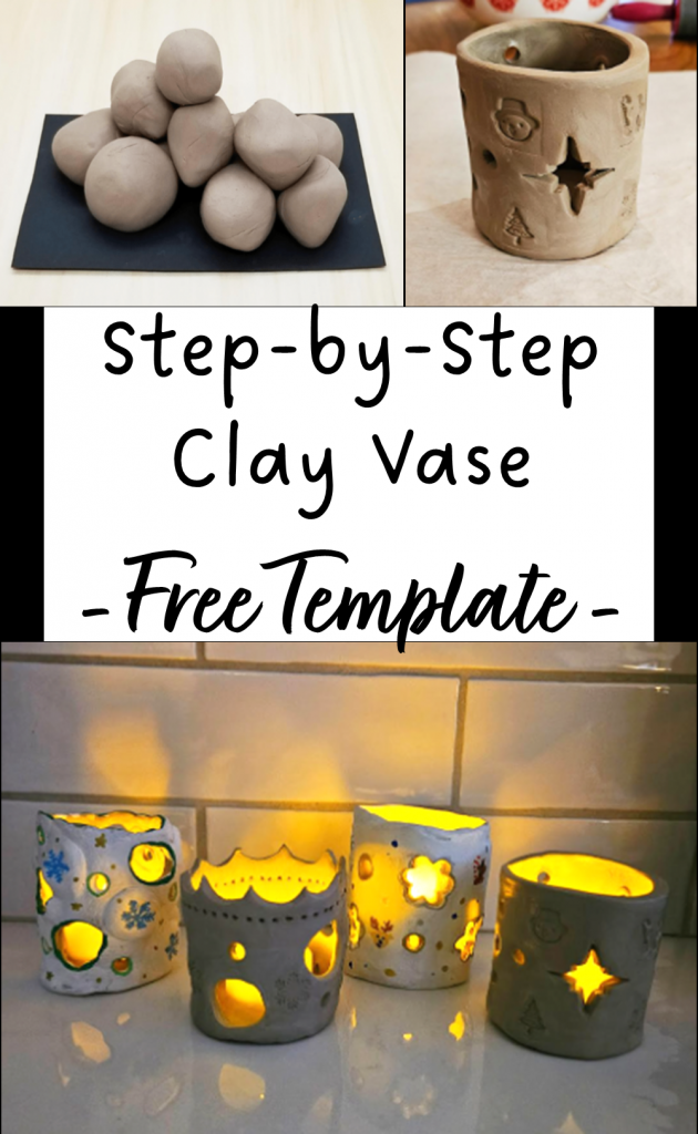 clay pot craft for kids shows a pinterest pin image.