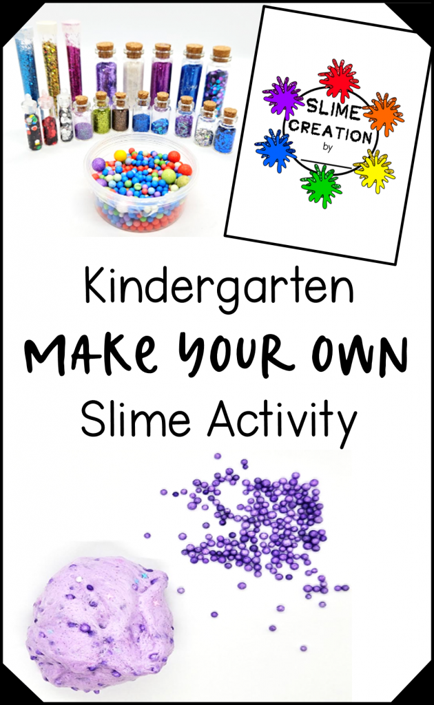slime project for kids shows a pinterest pin collage.