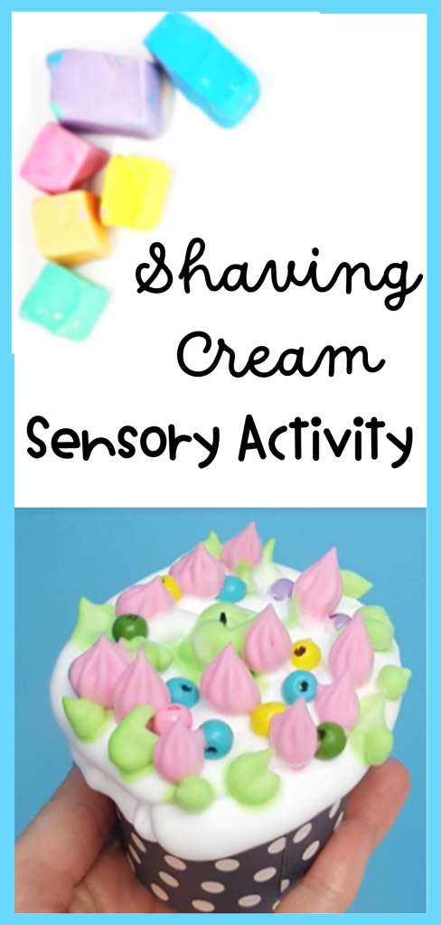 sensory activity for kids shows a pinterest pin image.