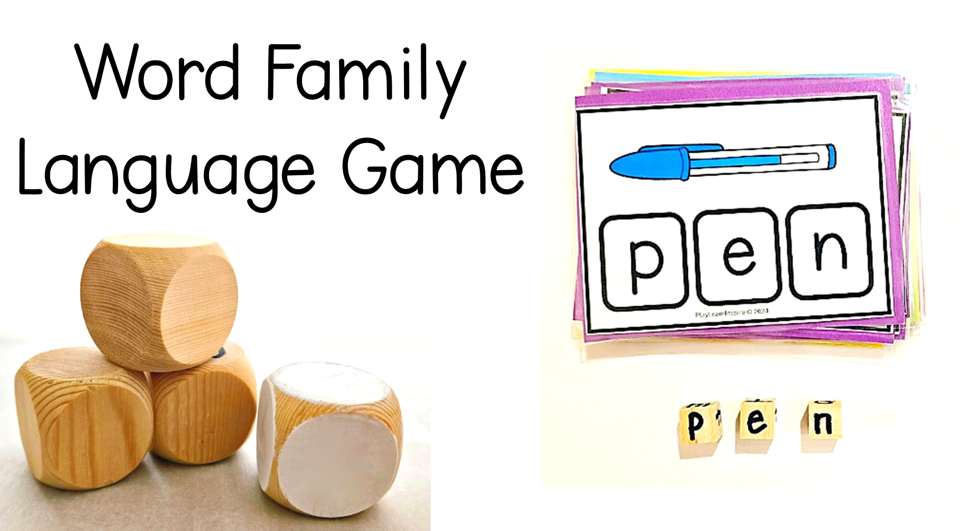 DIY Free Word Family Game for Kindergarten and Preschool