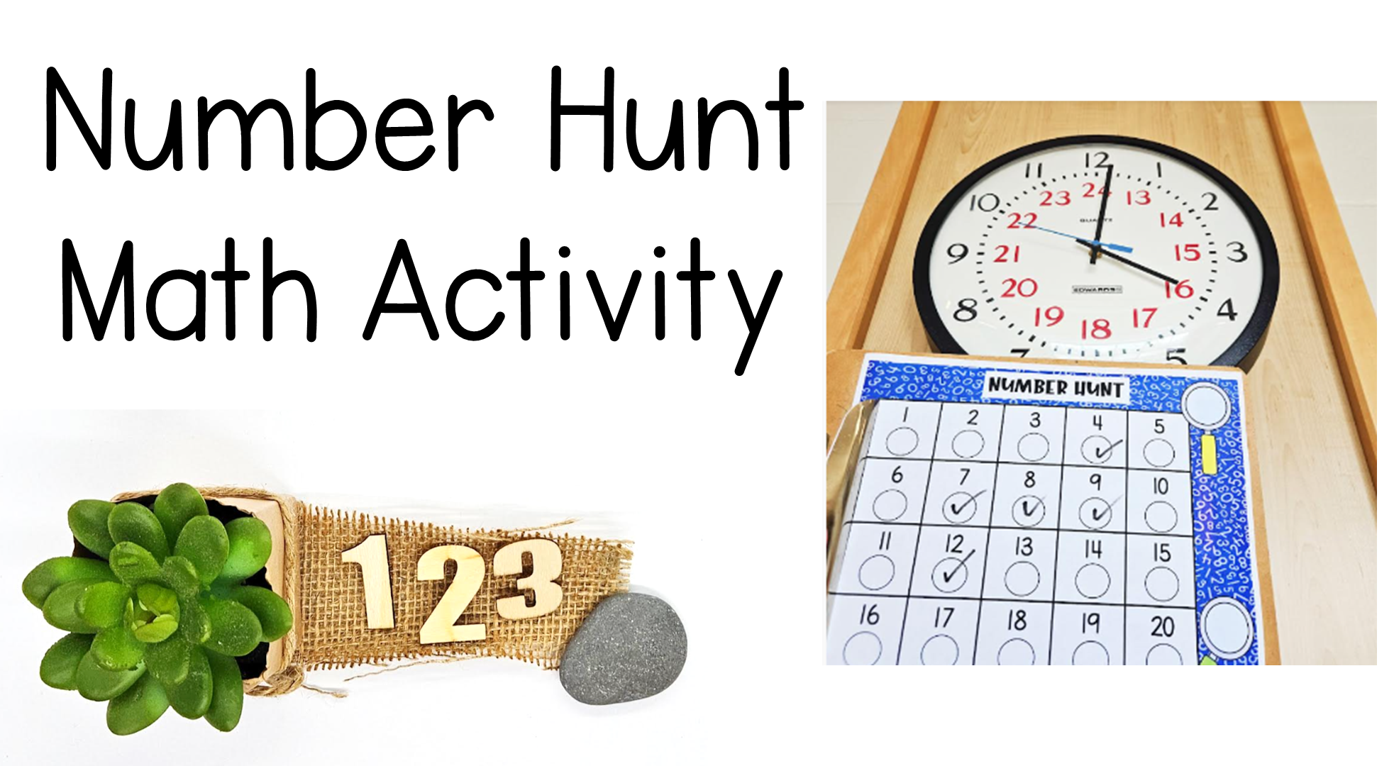 Math Number Hunt Activity (Free Worksheet)