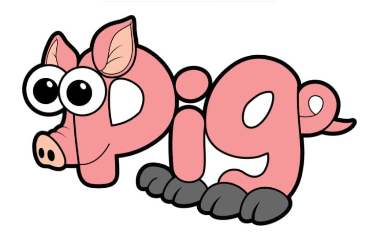 letter activity shows the word pig made to look like a pig.