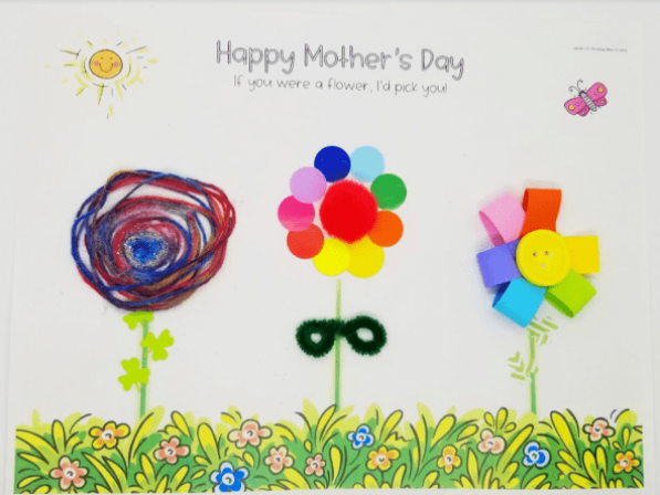 Mother's Day Gifts for Kindergarteners to Make shows a mothers day STEAM page.