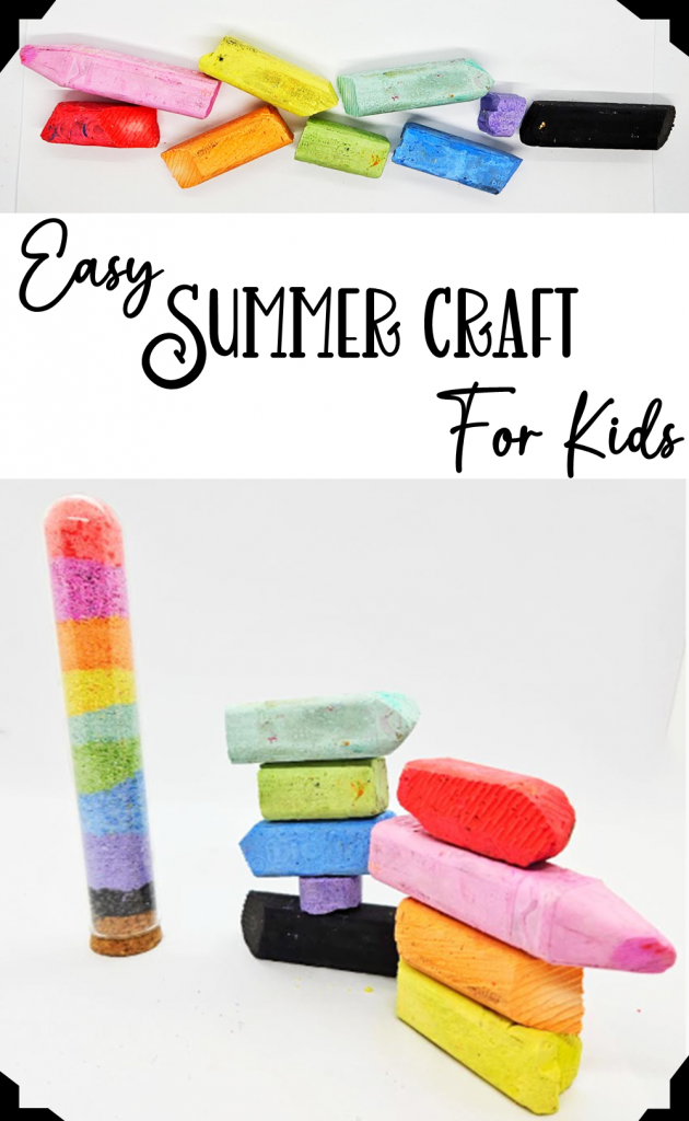 easy summer craft for kids shows a pinterest pin.
