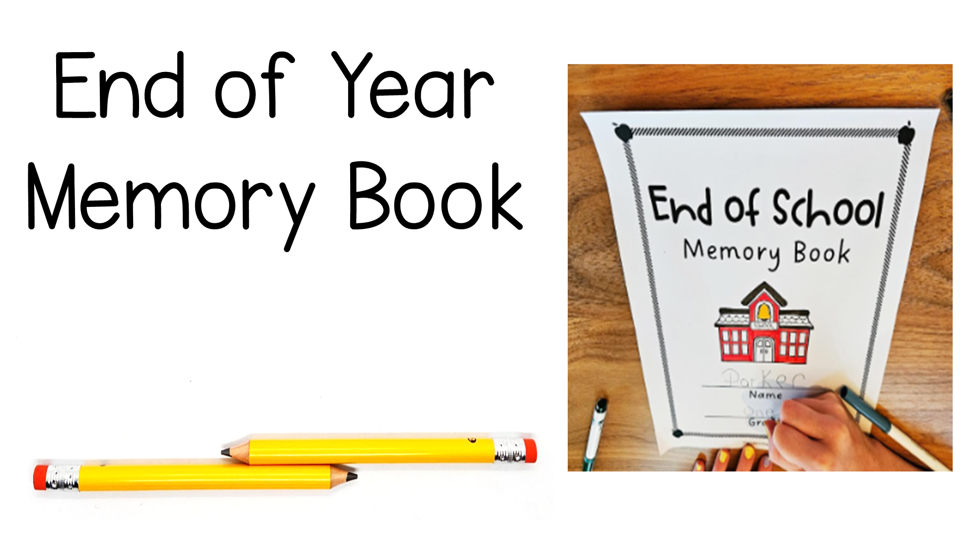 Free End of Year Memory Book for Kindergarten