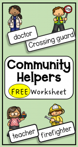 Free Community Helpers Name Worksheets - Play Learn Inspire