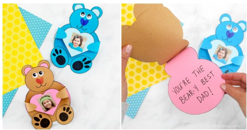 Free Printable Fathers Day Gifts shows two teddy bears with the words, "You're the bear-y best Dad."