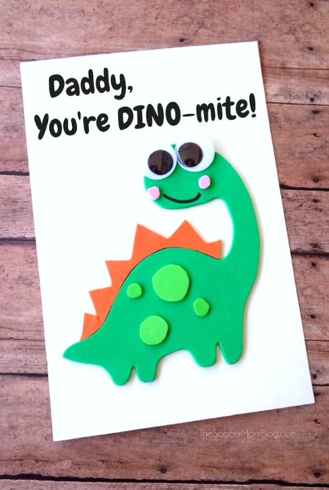 Daddy You're DINO mite Fathers Day card.