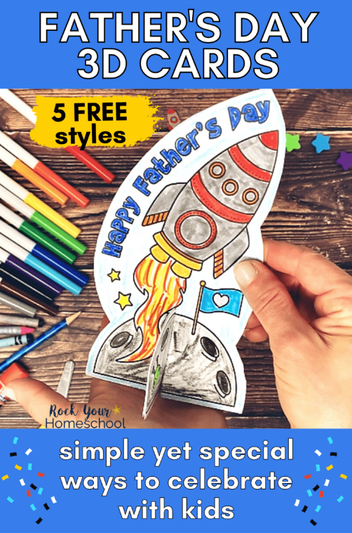 Free Printable Fathers Day Gifts shows rocket printable.