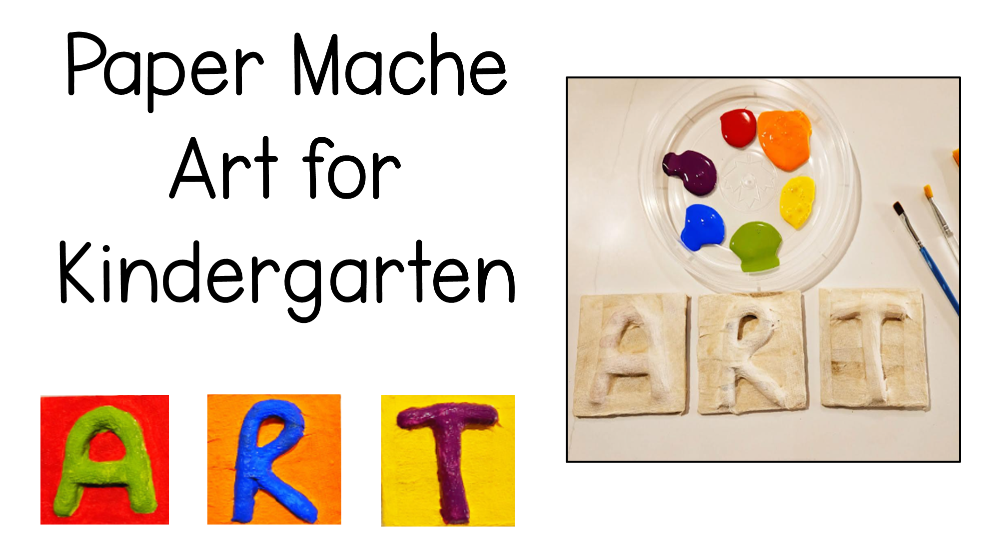 Paper Mache Art for Kindergarten and Kids(Free Printable Recipe)
