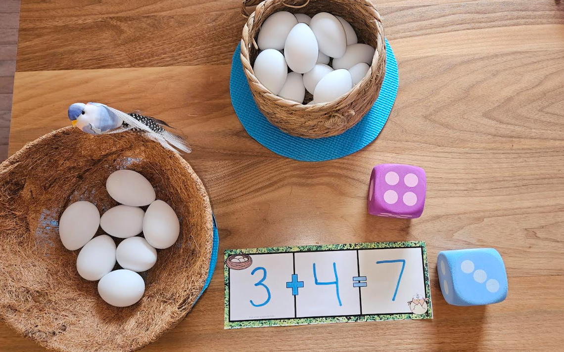Spring Math Activity for Preschool - Play Learn Inspire