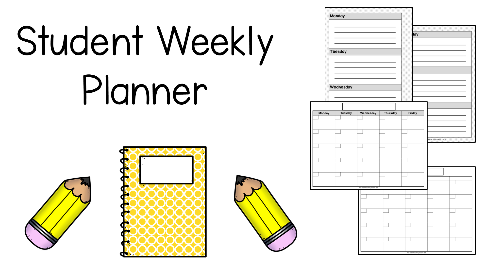 Free Student Planner Printable Templates