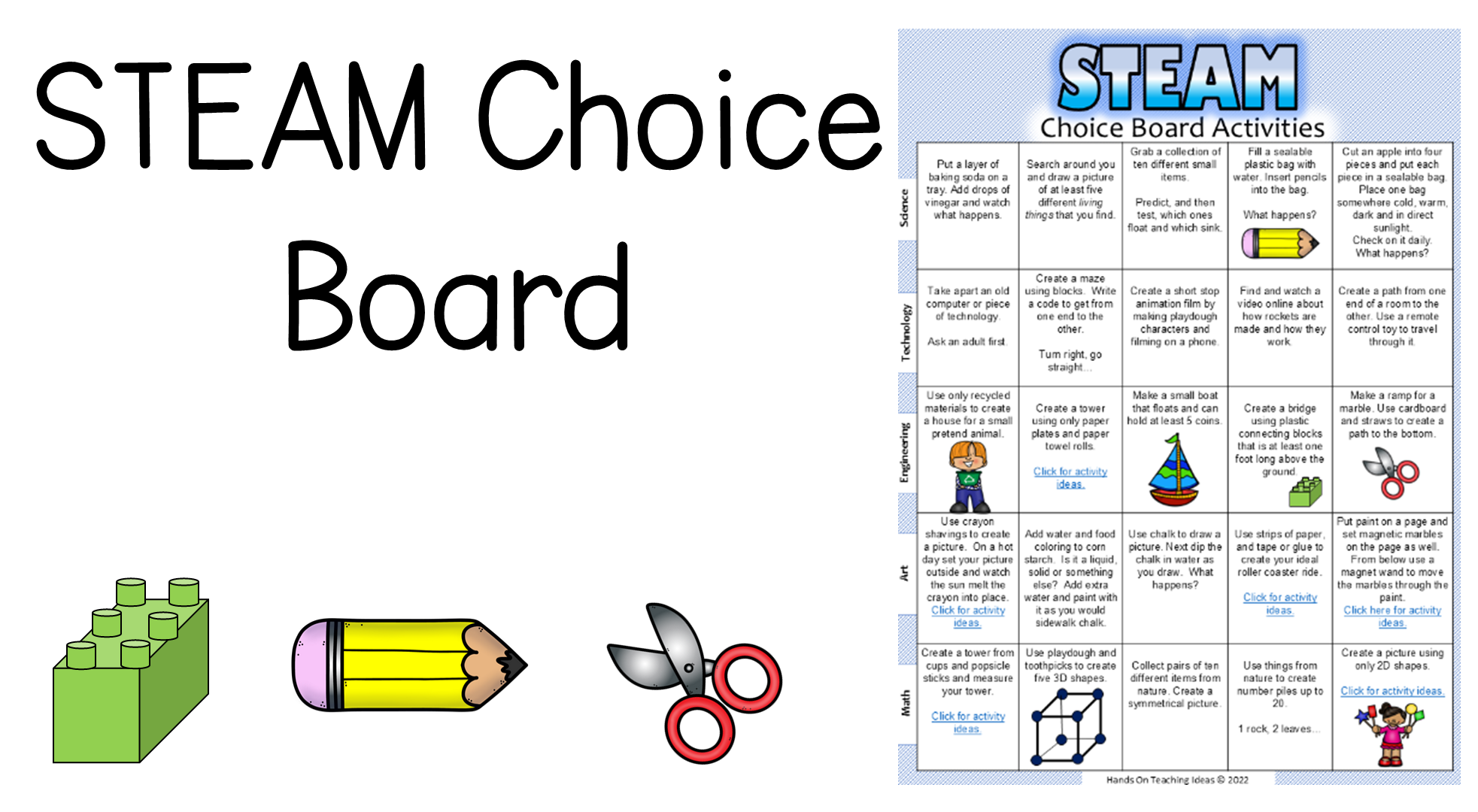 Free STEM Choice Board