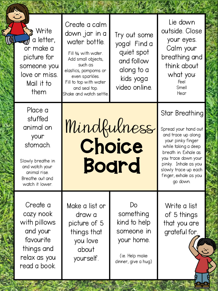 free choice board shows a printable page.