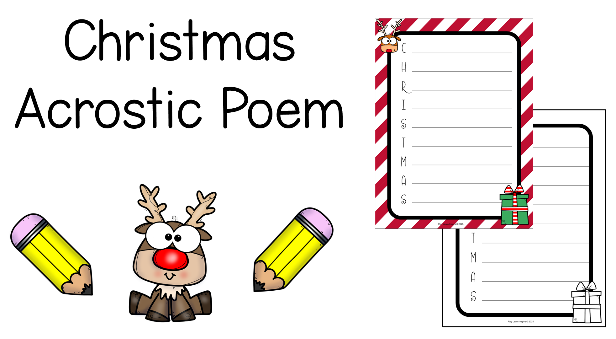 Free Christmas Acrostic Poem Template
