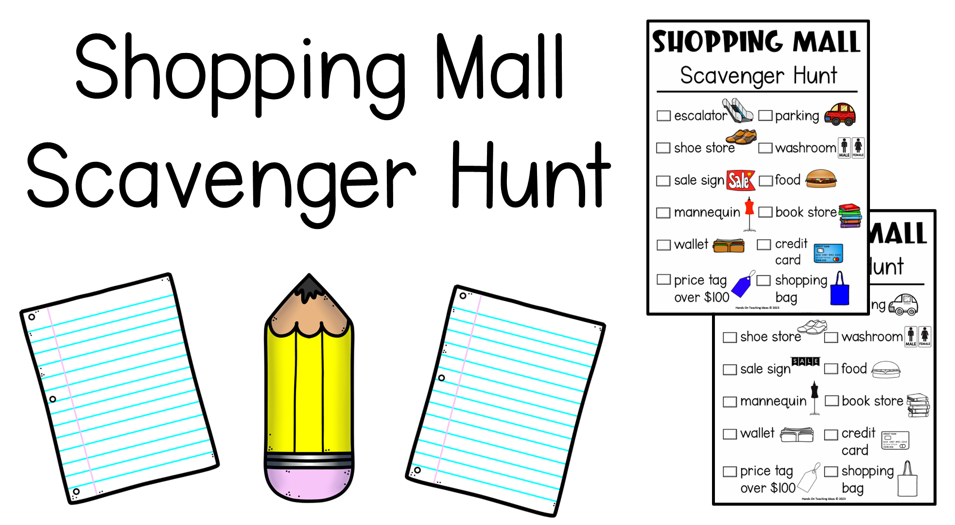Printable Shopping Mall Scavenger Hunt